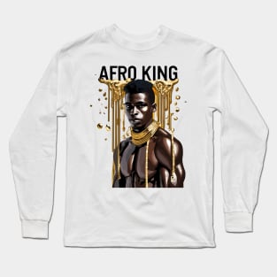 Afro King Drippin' Gold Long Sleeve T-Shirt